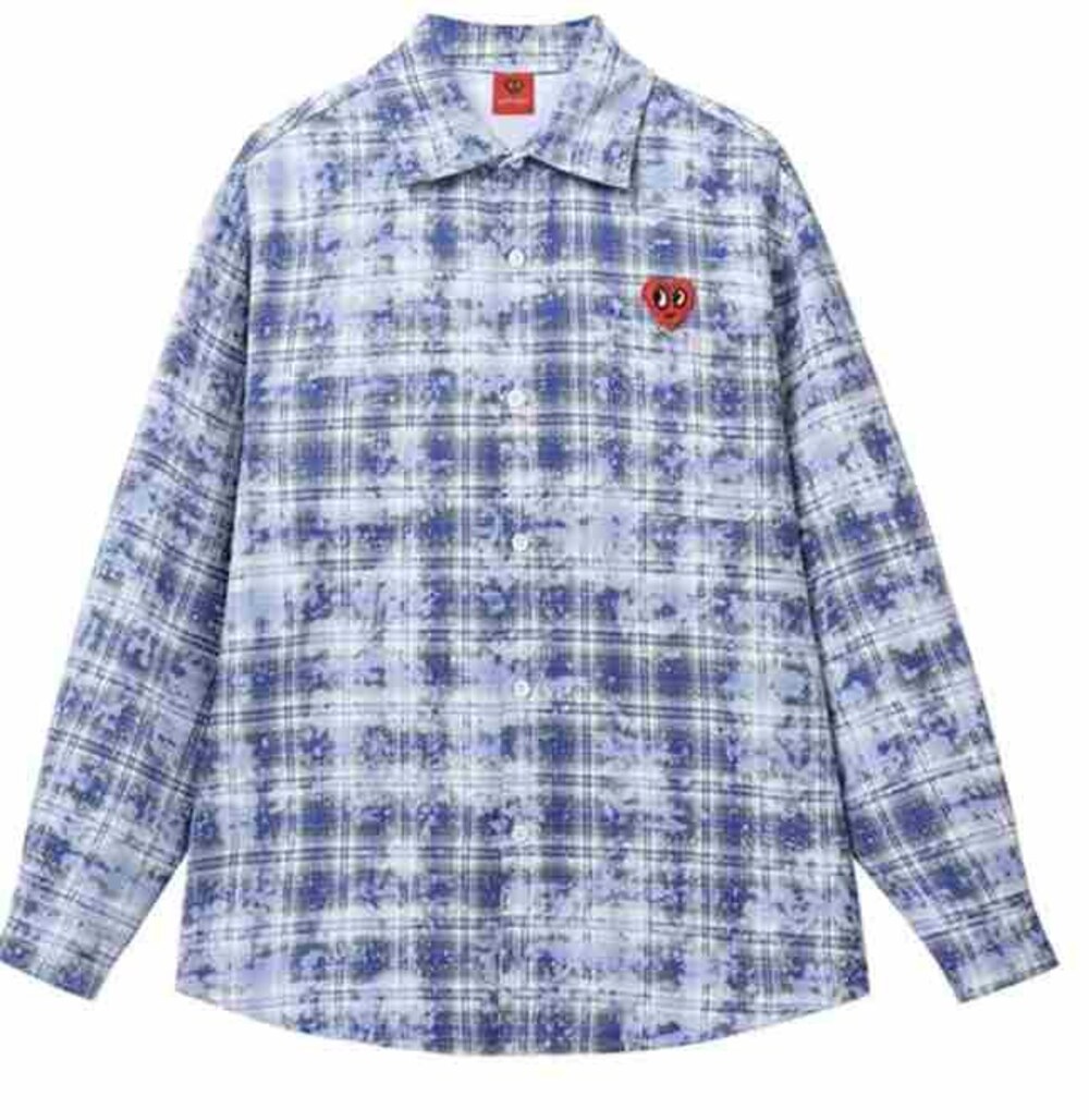 Faded Blue Plaid Shirt